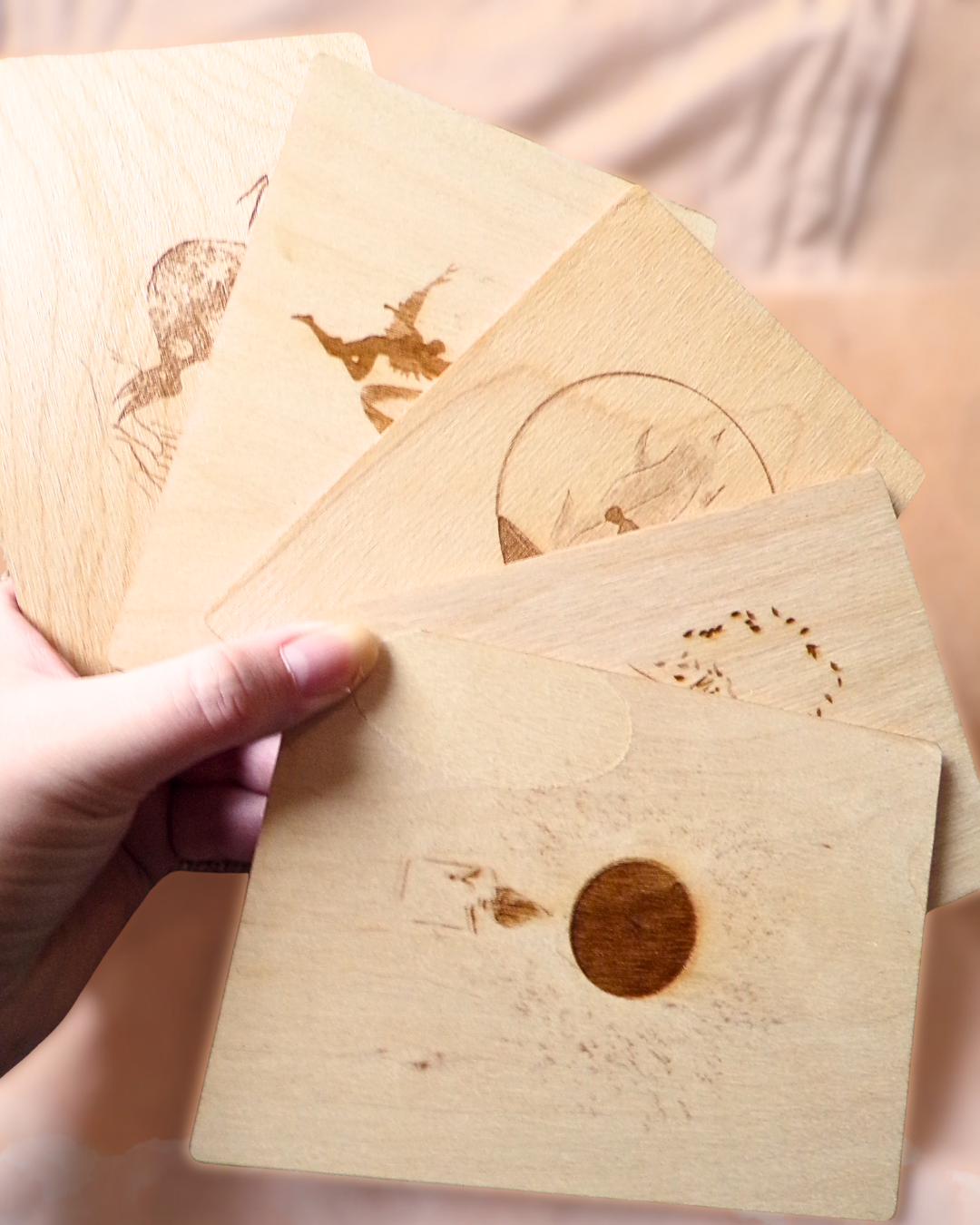 Lot de cartes en bois - Archétypes "Masculins"