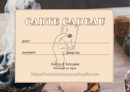 Carte Cadeau Aura d'Arcane